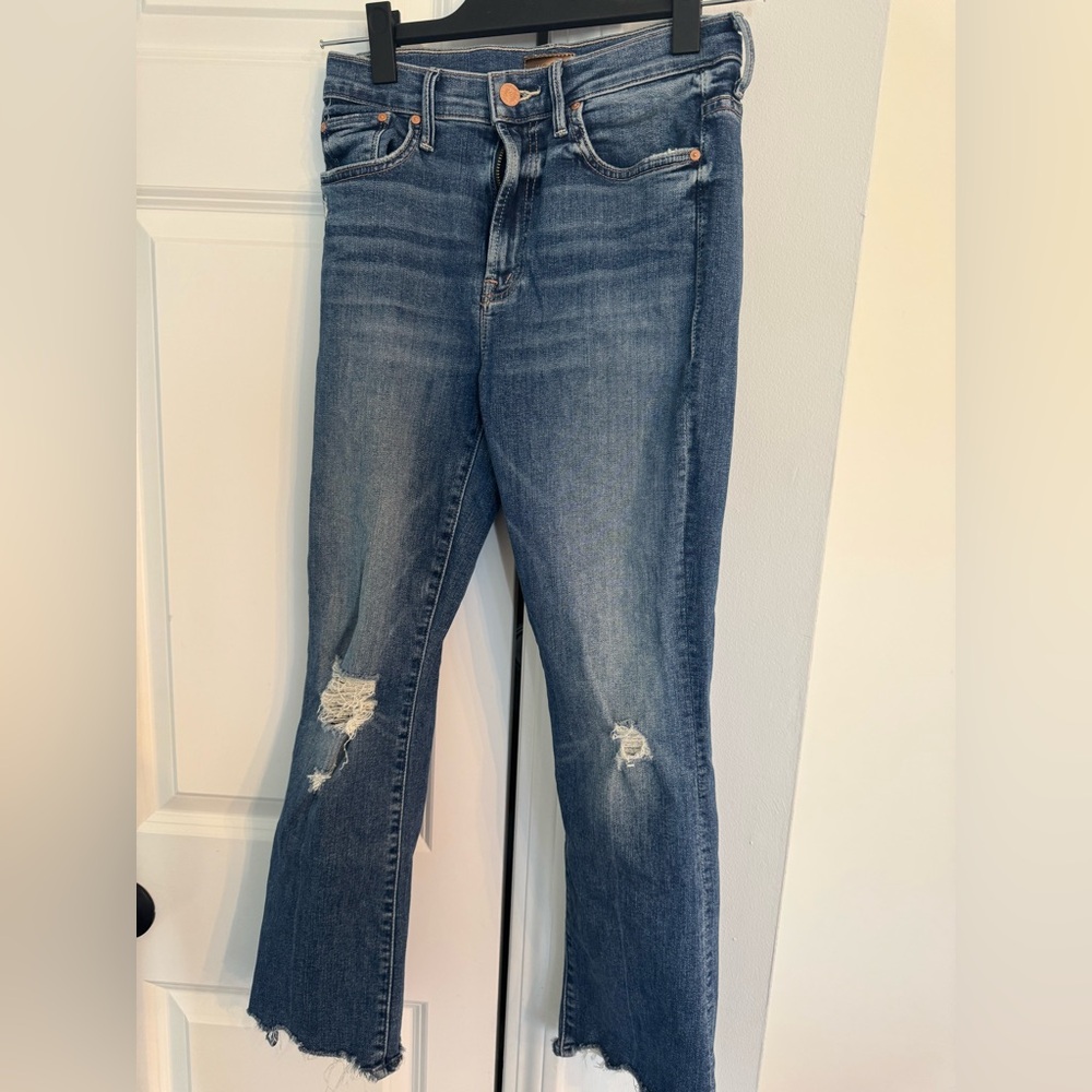 MOTHER The Insider Crop Step Chew Jeans 25 Dancing On Coals - Picture 3 of 4